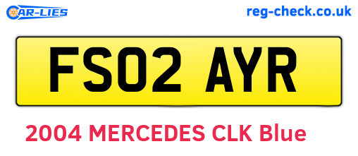 FS02AYR are the vehicle registration plates.