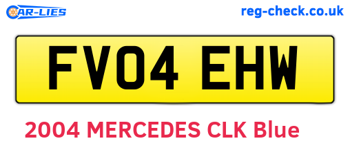 FV04EHW are the vehicle registration plates.