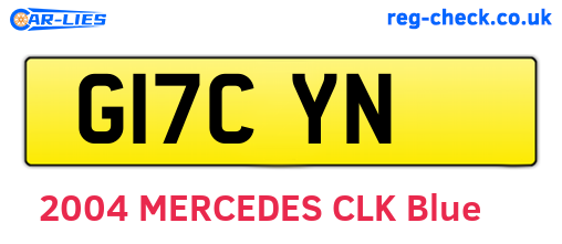 G17CYN are the vehicle registration plates.