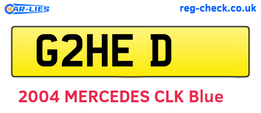G2HED are the vehicle registration plates.