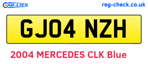 GJ04NZH are the vehicle registration plates.