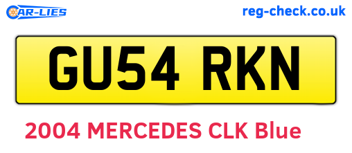GU54RKN are the vehicle registration plates.