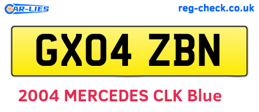 GX04ZBN are the vehicle registration plates.