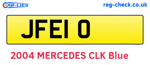 JFE10 are the vehicle registration plates.