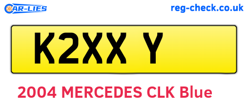 K2XXY are the vehicle registration plates.