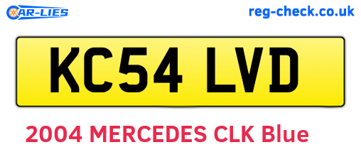 KC54LVD are the vehicle registration plates.
