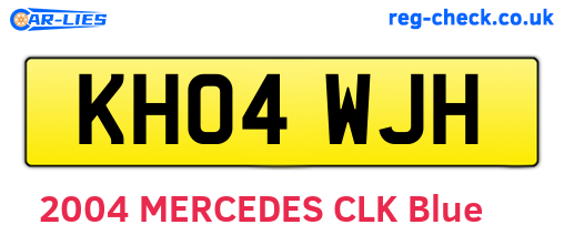 KH04WJH are the vehicle registration plates.
