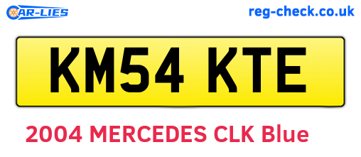 KM54KTE are the vehicle registration plates.