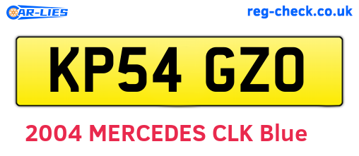 KP54GZO are the vehicle registration plates.