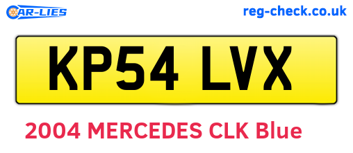 KP54LVX are the vehicle registration plates.