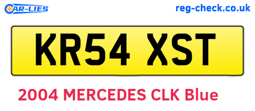 KR54XST are the vehicle registration plates.