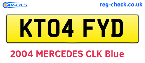 KT04FYD are the vehicle registration plates.