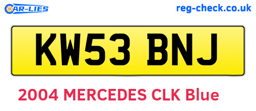 KW53BNJ are the vehicle registration plates.