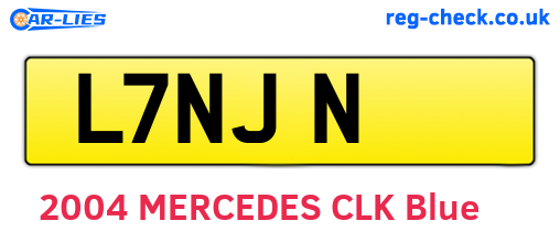 L7NJN are the vehicle registration plates.