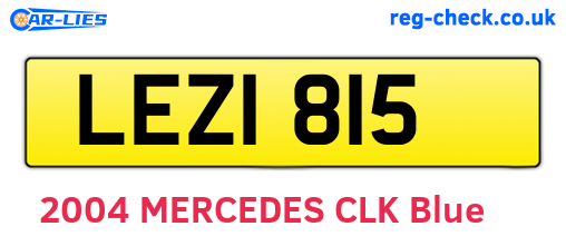 LEZ1815 are the vehicle registration plates.
