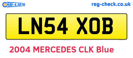 LN54XOB are the vehicle registration plates.
