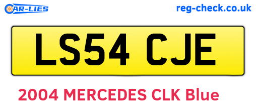 LS54CJE are the vehicle registration plates.
