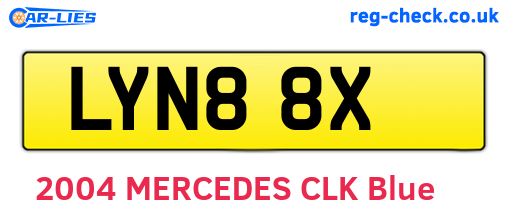 LYN88X are the vehicle registration plates.