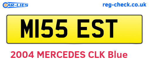 M155EST are the vehicle registration plates.