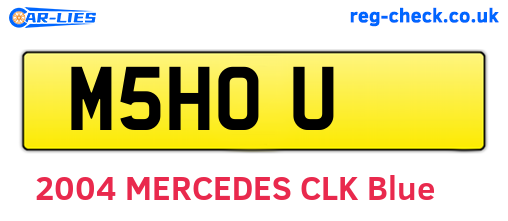 M5HOU are the vehicle registration plates.