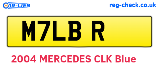 M7LBR are the vehicle registration plates.
