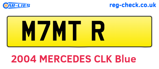 M7MTR are the vehicle registration plates.