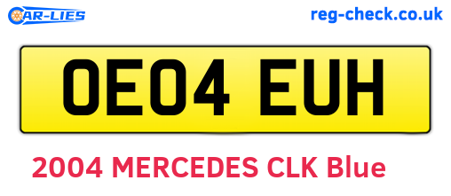 OE04EUH are the vehicle registration plates.