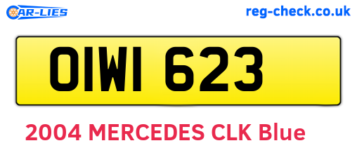 OIW1623 are the vehicle registration plates.