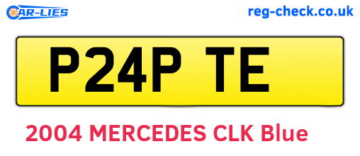 P24PTE are the vehicle registration plates.