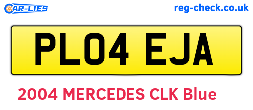 PL04EJA are the vehicle registration plates.