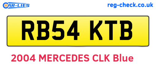 RB54KTB are the vehicle registration plates.