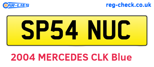 SP54NUC are the vehicle registration plates.