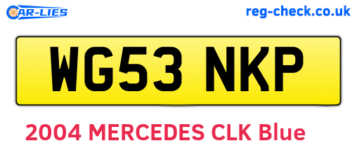 WG53NKP are the vehicle registration plates.