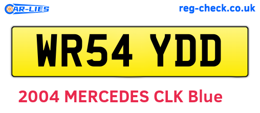 WR54YDD are the vehicle registration plates.