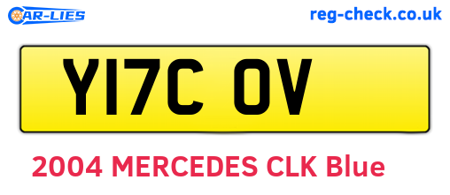 Y17COV are the vehicle registration plates.