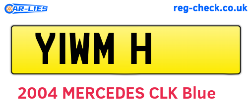 Y1WMH are the vehicle registration plates.