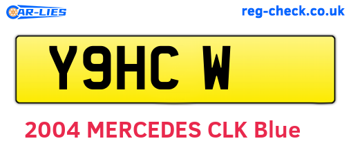 Y9HCW are the vehicle registration plates.