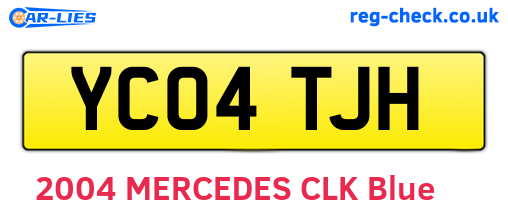 YC04TJH are the vehicle registration plates.