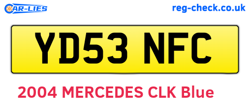 YD53NFC are the vehicle registration plates.