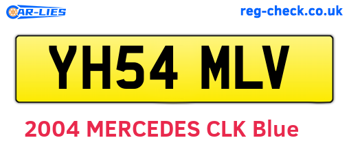 YH54MLV are the vehicle registration plates.