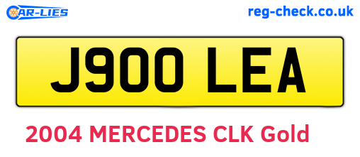 J900LEA are the vehicle registration plates.