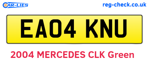 EA04KNU are the vehicle registration plates.