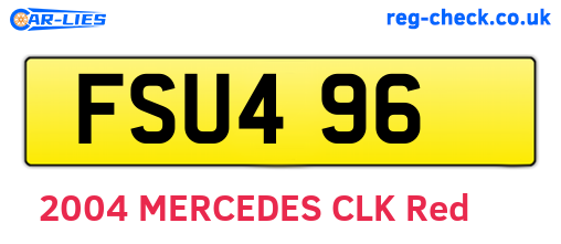 FSU496 are the vehicle registration plates.