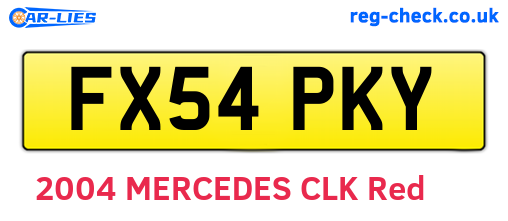 FX54PKY are the vehicle registration plates.