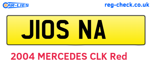 J10SNA are the vehicle registration plates.