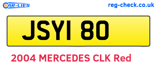 JSY180 are the vehicle registration plates.