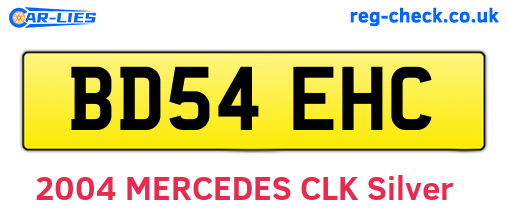 BD54EHC are the vehicle registration plates.