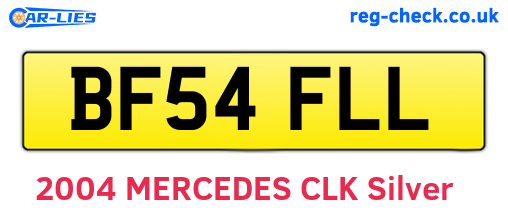 BF54FLL are the vehicle registration plates.