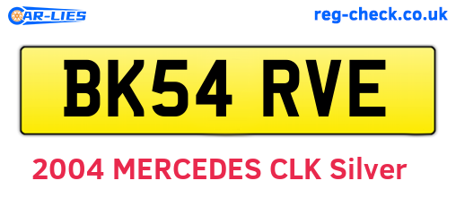 BK54RVE are the vehicle registration plates.