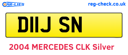 D11JSN are the vehicle registration plates.